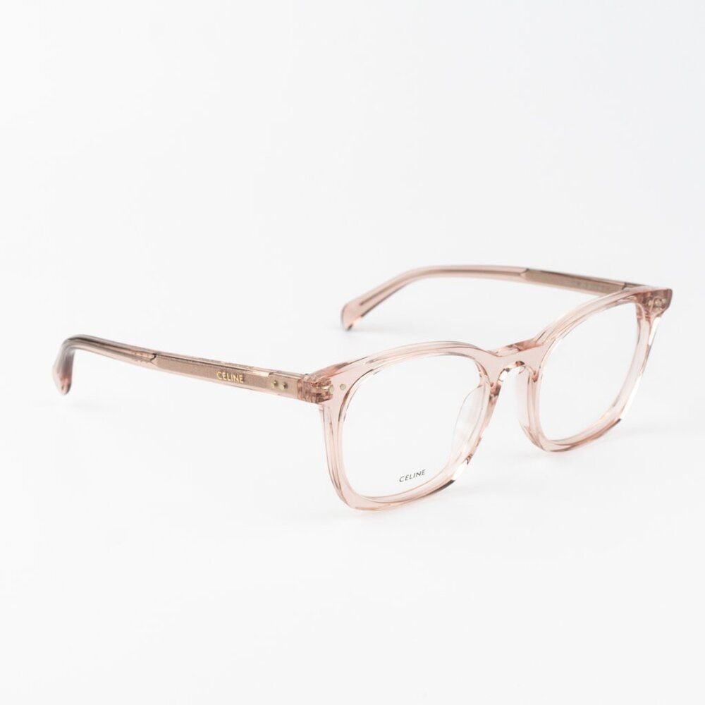 Celine THIN Women Eyeglasses Shiny Rose Demo Square CL50058I 074 BRAND NEW - Picture 8 of 9